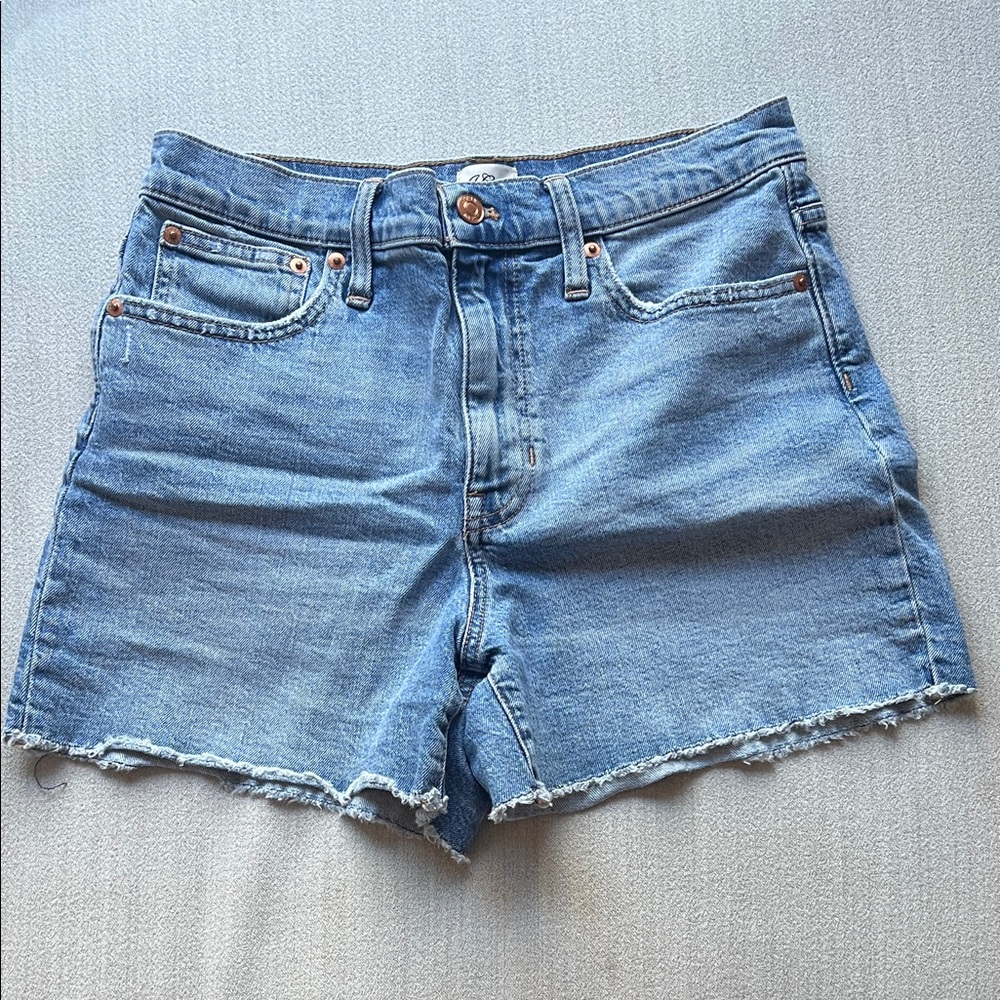 J. Crew High Waisted Light Blue Jean Shorts